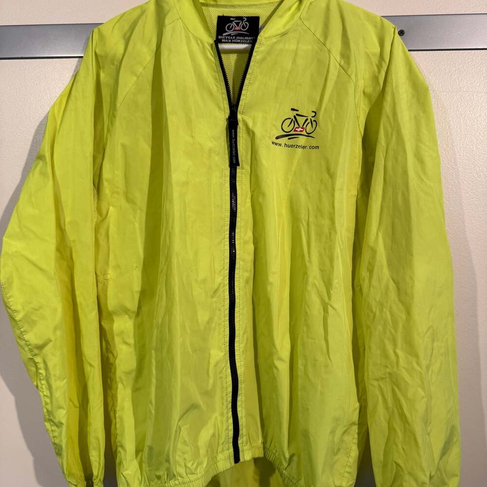 Vintage Max Hürzeler Bicycle Holidays Yellow Cycling Windbreaker Jacket